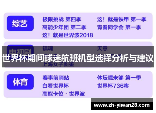 世界杯期间球迷航班机型选择分析与建议