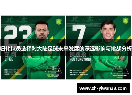 归化球员选择对大陆足球未来发展的深远影响与挑战分析